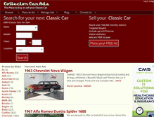 Tablet Screenshot of collectorcarads.com